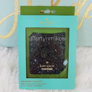 NWT Kate Spade Glitter Phone Sticker CardPocket